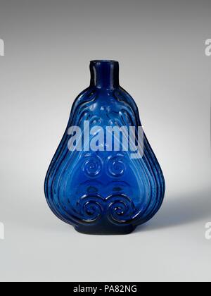 Drücken Sie die Flasche. Kultur: American. Abmessungen: H. 6 7/8 in. (17,5 cm). Datum: 1840-50. Museum: Metropolitan Museum of Art, New York, USA. Stockfoto