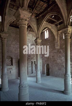 Innenraum S XII. Lage: MONASTERIO DE SANTA MARIA, CARRACEDO, Leon, Spanien. Stockfoto