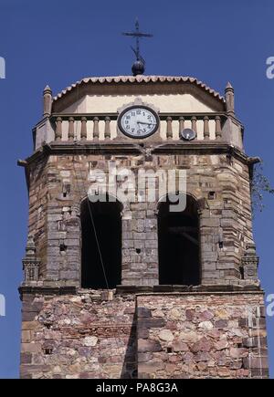 IGL PARROQUIAL DT DE LA TORRE. Lage: aussen, ALMODÓVAR, Ciudad Real, Spanien. Stockfoto