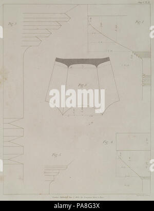 82 Abb. 1 Profil des Kapitals der Spalten Abb. 2 Die Annulets bei großen Abb. 3 Plan des flatings Abb. 4 Profil Der - Wilkins William - 1807 Stockfoto