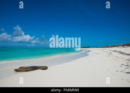 Luftaufnahme tropischen Strand der Insel Cayo de Agua, Los Roques, Venezuela Stockfoto