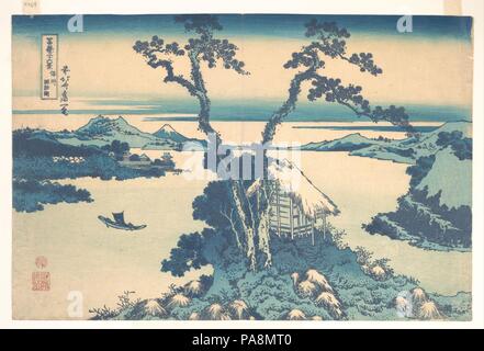See Suwa in Shinano Provinz (shinshu Suwako), aus der Serie 36 Ansichten des Berges Fuji (Fugaku sanjurokkei). Künstler: Katsushika Hokusai (Japanisch, Tokyo (EDO) 1760-1849 Tokyo (EDO)). Kultur: Japan. Abmessungen: 9 3/4 x 14 7/8 in. (24,8 x 37,8 cm). Datum: Ca. 1830-32. Museum: Metropolitan Museum of Art, New York, USA. Stockfoto