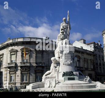 Die AVENIDA DE LA LIBERTAD - MONUMENTO A LOS CAIDOS EN LA PGM. Ort: Außen, PORTUGAL. Stockfoto