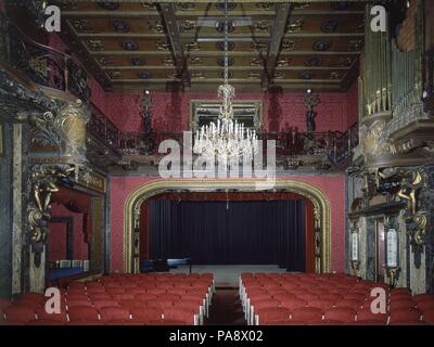 TEATRO BARROCO - Interieur. Lage: ESCUELA SUPERIOR DE CANTO, MADRID, SPANIEN. Stockfoto