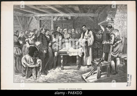 184 Die Taufe von Virginia Dare (NYPL Hades -256376-EM14623) Stockfoto