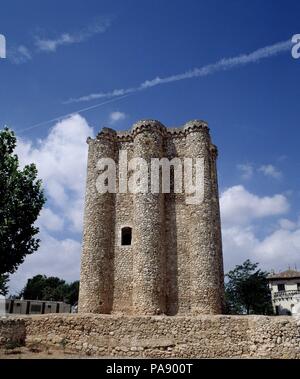 Exterieur - CASTILLO MITTELALTERLICHE. Lage: CASTILLO, nähe DE SALVANES, MADRID, SPANIEN. Stockfoto