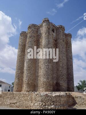 Exterieur - CASTILLO MITTELALTERLICHE. Lage: CASTILLO, nähe DE SALVANES, MADRID, SPANIEN. Stockfoto