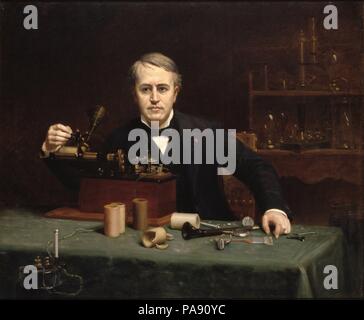 Portrait von Thomas Alva Edison (1847-1931). Museum: die National Portrait Gallery, Washington. Stockfoto