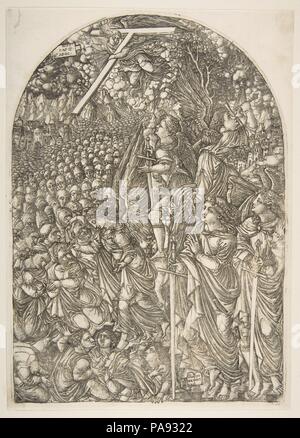 Vier Engel Holding zurück die Winde aus der Apokalypse. Artist: Jean Duvet (Französisch, Ca. 1485 - nach 1561). Abmessungen: Platte: 11 15/16 x 8 7/16 in. (30,3 x 21,5 cm) Blatt: 12 3/16 x 8 3/4 in. (30,9 x 22,2 cm). Datum: n. d.. Museum: Metropolitan Museum of Art, New York, USA. Stockfoto