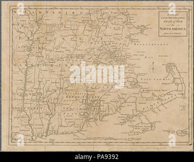 Eine neue und genaue Karte der heutigen Sitz des Krieges in Nordamerika, von einem späten Umfrage Stockfoto