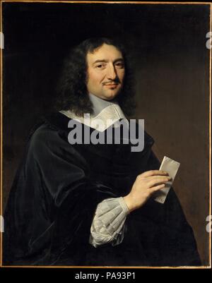 Jean-Baptiste Colbert (1619-1683). Künstler: Philippe de Champaigne (Französisch, Brüssel 1602-1674 Paris). Abmessungen: 36 1/4 x 28 1/2 in. (92,1 x 72,4 cm). Datum: 1655. 1651 Colbert trat der Haushalt von Kardinal Mazarin, Principal Advisor der Königin Anna von Österreich während der Minderheit von Louis XIV (1638-1715), und einer der größten Sammler des siebzehnten Jahrhunderts. In amortisieren des Kardinals Fortune, Colbert trat in den Dienst des Königs und zehn Jahre nach dem saß er für dieses Porträt, wurde Minister der Finanzen. Er war bei der Reform die Künste der Monarchie zu dienen. In 164 Stockfoto