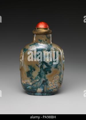 Schnupftabak Flasche. Kultur: China. Abmessungen: H.3. 7,6 cm (3 Zoll). Datum: 19. Museum: Metropolitan Museum of Art, New York, USA. Stockfoto