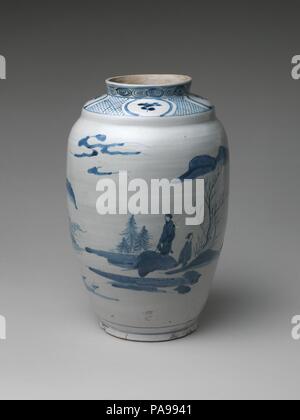 Glas mit Landschaft. Kultur: Japan. Abmessungen: H.12 cm. (31,4 cm); Durchm. 7 7/8 in. (20 cm). Datum: Ca. 1620-40. Museum: Metropolitan Museum of Art, New York, USA. Stockfoto