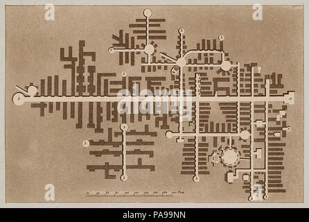 166 Karte von der antiken Stadt Selinunte, in Sizilien - Wilkins William - 1807 Stockfoto