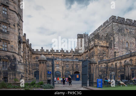 Detail der außerhalb von Gebäude von Schloss von Lancaster, Großbritannien Stockfoto