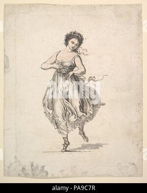 Frau alleine, aus der serie Das tanzende Paar Vigano. Artist: Johann Gottfried Schadow (Deutsch, Berlin 1764-1850 Berlin). Datum: n. d.. Museum: Metropolitan Museum of Art, New York, USA. Stockfoto