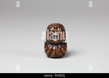 Netsuke des Kopfes. Kultur: Japan. Abmessungen: H. 1 5/8 in. (4.1 cm). Datum: 19. Museum: Metropolitan Museum of Art, New York, USA. Stockfoto