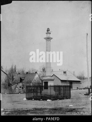 208 Quartier Montcalm - Plaines d'Abraham - Denkmal Wolfe BNQ P560S1-P747 Stockfoto