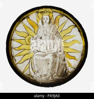 Roundel mit der Jungfrau und Kind. Kultur: Deutsch. Abmessungen: Durchm.: 7 cm. (20 cm). Datum: 1480-90. Museum: Metropolitan Museum of Art, New York, USA. Stockfoto