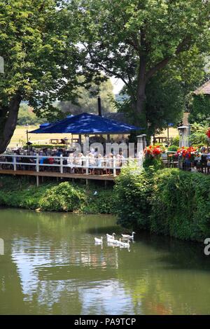 Themse an der Nags Head Abingdon Oxfordshire UK Stockfoto