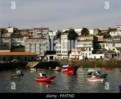 Spanien. Galizien. Provinz von A Coruna. Fisterra (Finisterre). Alten Fischerhafen. Küste des Todes. Stockfoto