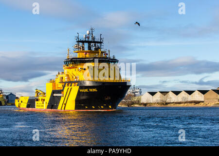 Magne Viking Bohrinsel Versorgung Schiff Stockfoto