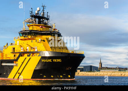 Magne Viking Bohrinsel Versorgung Schiff Stockfoto