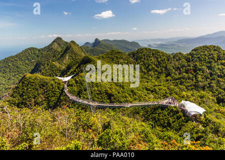 Langkawi Sky Bridge sitzen auf den Gipfel des Gunung Mat Chinchang, Langkawi, Malaysia Stockfoto