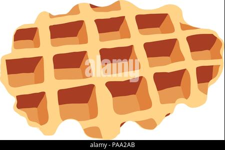 Vektor frühstück Waffel auf weißem Hintergrund. Abstrakte Belgien runde Waffeln süß lecker Essen Konzept Stock Vektor