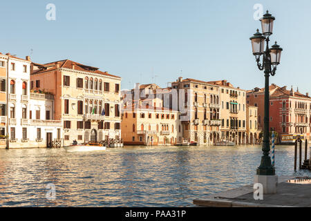 Grand Canal in Venedig. Blick von der Chiesa di San Stae. Italien. Stockfoto