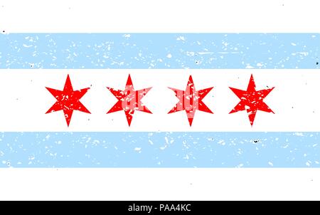 Chicago-Flagge Stock Vektor