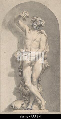 Silhouetted Studie von Bacchus in einer Nische. Artist: Anonyme, Italienisch, erste Hälfte des 18. Jahrhunderts. Abmessungen: 10-3/16 x 5-7/8 in. (25,9 x 15 cm). Datum: 18. Museum: Metropolitan Museum of Art, New York, USA. Stockfoto