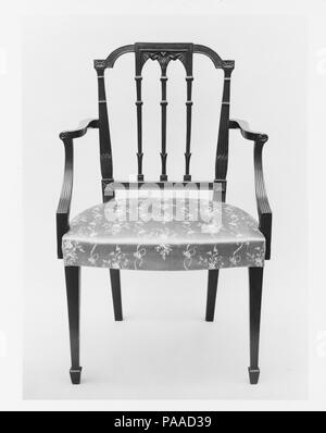 Sessel. Kultur: American. Abmessungen: 36 x 23 x 18 3/4 in. (93,3 x 58,4 x 45,7 cm). Datum: 1795-1810. Museum: Metropolitan Museum of Art, New York, USA. Stockfoto