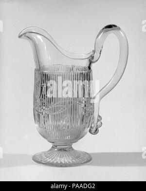 Krug. Kultur: American. Abmessungen: H. 6 3/4 in. (17,1 cm). Datum: 1850-1870. Museum: Metropolitan Museum of Art, New York, USA. Stockfoto