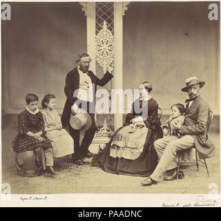 [Group Portrait von sechs Personen]. Artist: Franz Antoine (Österreichische, 1814-1882). Datum: 1850s-60s. Museum: Metropolitan Museum of Art, New York, USA. Stockfoto