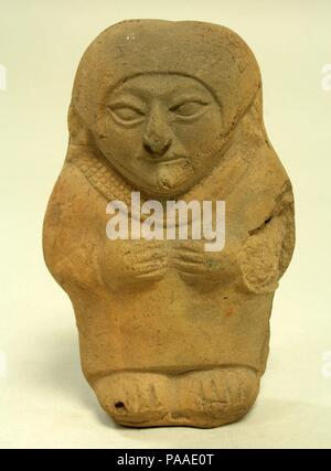 Ständigen Keramik Figur. Kultur: Moche. Abmessungen: H x W: 6 1/4 x 3 5/8 in. (15.9 x 9.2cm). Datum: 3.-5. Jh.. Museum: Metropolitan Museum of Art, New York, USA. Stockfoto