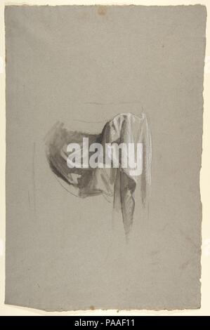 Vorhänge Studie für Abbildung Holding Krone (Mitte); Studie für die Wandmalereien in der Kapelle Saint Remi, Sainte-Clotilde, Paris, 1858. Artist: Isidore Pils (Französisch, Paris 1813/15-1875 Douarnenez). Abmessungen: 18 5/8 x 12 1/16-in. (47,5 x 30,5 cm). Datum: 19. Museum: Metropolitan Museum of Art, New York, USA. Stockfoto