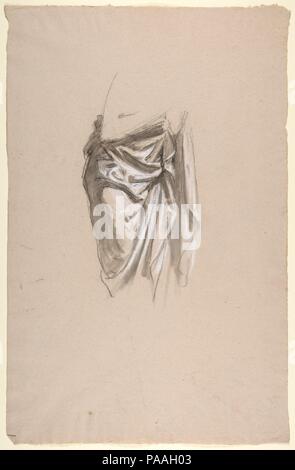 Vorhänge Studie für Clovis (Mitte registrieren; Studie für die Wandmalereien in der Kapelle Saint Remi, Sainte-Clotilde, Paris, 1858). Artist: Isidore Pils (Französisch, Paris 1813/15-1875 Douarnenez). Abmessungen: 18 1/4 x 11 11/16 in. (46,3 x 29,6 cm). Datum: 19. Museum: Metropolitan Museum of Art, New York, USA. Stockfoto