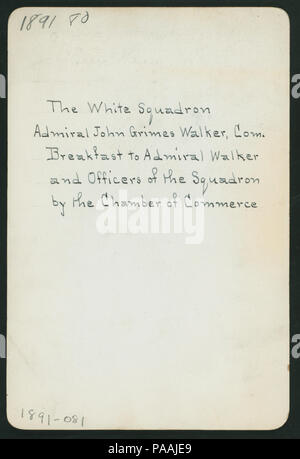 244 FRÜHSTÜCK () ADMIRAL JOHN GRIMES WALKER UND DIE WEISSEN SQUADRON (Besitz) HANDELSKAMMER (NEW YORK CITY)(at)" DER ANWALT DES CLUB, NEW YORK, NY" ((Club)) (NYPL Hades -269985-4000001687) Stockfoto