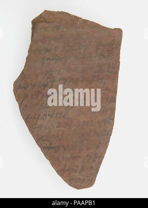 Ostrakon. Kultur: Koptischen. Abmessungen: 2 x 3 1/4 in. (5,1 x 8,3 cm). Datum: 7. Museum: Metropolitan Museum of Art, New York, USA. Stockfoto
