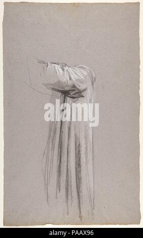 Vorhänge Studie für ein Mönch (untere Register; Studie für die Wandmalereien in der Kapelle Saint Remi, Sainte-Clotilde, Paris, 1858). Artist: Isidore Pils (Französisch, Paris 1813/15-1875 Douarnenez). Abmessungen: 19 x 11 11/16 in. (48,3 x 29,7 cm). Datum: 19. Museum: Metropolitan Museum of Art, New York, USA. Stockfoto