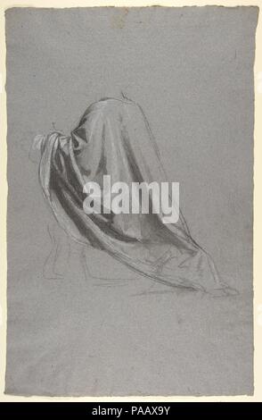 Vorhänge Studie für einen Bischof (untere Register; Studie für die Wandmalereien in der Kapelle Saint Remi, Sainte-Clotilde, Paris, 1858). Artist: Isidore Pils (Französisch, Paris 1813/15-1875 Douarnenez). Abmessungen: 18 7/8 x 12 in. (47,9 x 30,4 cm). Datum: 19. Museum: Metropolitan Museum of Art, New York, USA. Stockfoto