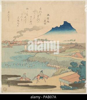 Sumidagawa Sumida River. Artist: Totoya Hokkei (Japanisch, 1780-1850). Kultur: Japan. Abmessungen: 7 7/8 x 7 3/8 in. (20 x 18,7 cm). Datum: Jahr des Drachen, vermutlich 1832. Museum: Metropolitan Museum of Art, New York, USA. Stockfoto