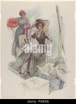 Mode: Die American Girl in Frankreich. Artist: Harrison Fisher (Amerikanische, Brooklyn, New York 1877-1934 New York). Maße: Blatt: 16 in. × 12 1/16-in. (40,6 × 30,7 cm). Herausgeber: Charles Scribners' Söhne. Datum: 1909. Museum: Metropolitan Museum of Art, New York, USA. Stockfoto