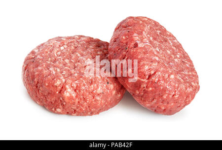 Zwei frischen, rohen Teiglinge isoliert auf weißem Stockfoto