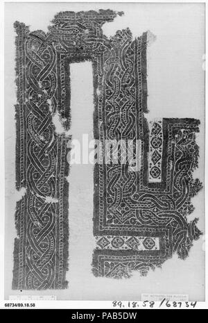 Fragment. Abmessungen: 25 cm hoch 18 cm breit (64,5 cm hoch, 48 cm breit). Datum: 3.-4. Jh.. Museum: Metropolitan Museum of Art, New York, USA. Stockfoto