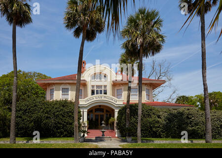 Villa Las Palmas, der Heimat von Nathaniel B. Borden in Fernandina Beach, Florida erbaut um 1909 Stockfoto