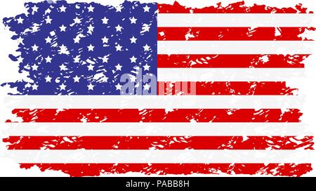 USA-Flagge Textur Stempel. Flagge grunge usa Nationale, American United Textur. Vector Illustration Stock Vektor