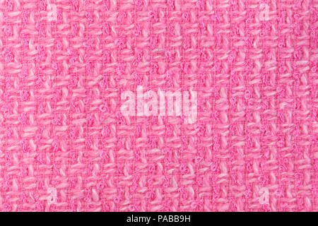 Tweed fuchsia jacquard Textur clouseup Stockfoto