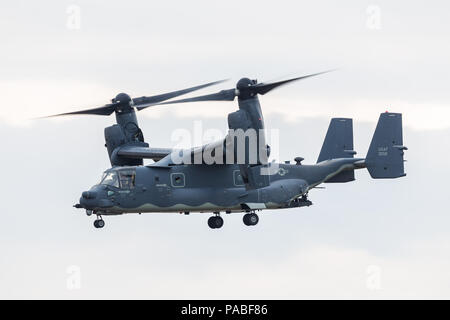 US Air Force CV-22B Osprey auf dem Bild 2018 Royal International Air Tattoo an RAF Fairford in Gloucestershire. Stockfoto